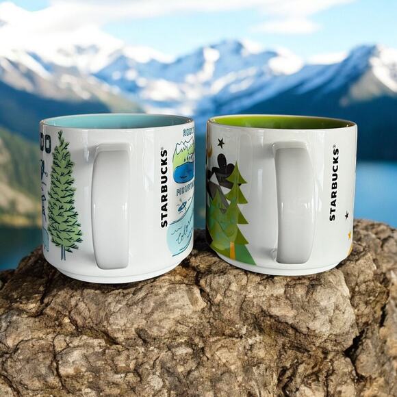 Starbucks COLORADO Coffee Mug Pair – Been There Series & You Are Here 14oz – EUC - Picture 6 of 7